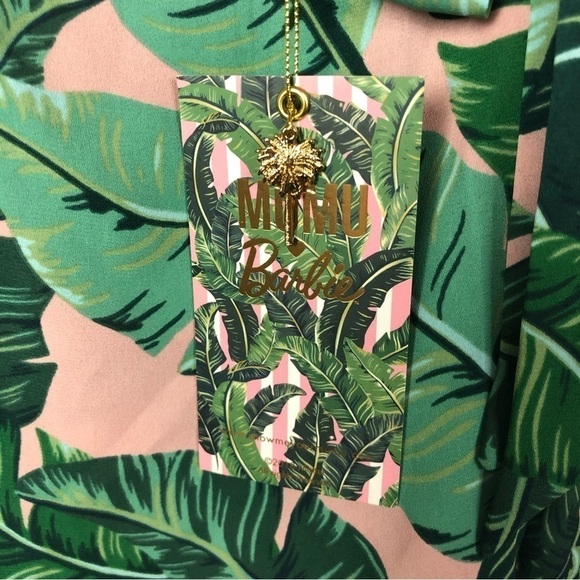 Show Me Your Mumu X Barbie Raquelle Green Floral Romper L - Picture 4 of 5